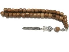 Gümüş Kaplama Püsküllü Fıçı Kesim Çubuk Katalin Tesbih