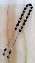 925 Ayar Gümüş Püsküllü Beyzi Kesim Zaza model Tesbih