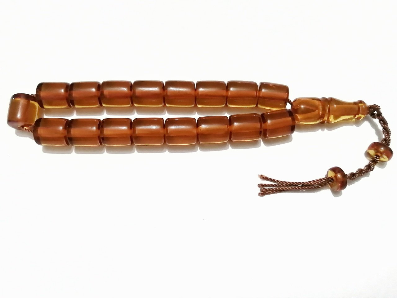 İp Püsküllü Kapsül Kesim Efe Boy Ateş Kehribar Tesbih