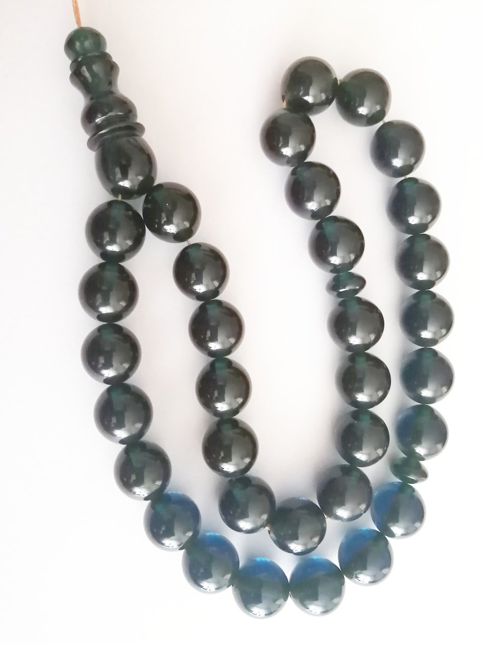 Büyük Boy Küre Kesim Ateş Kehribar Tesbih