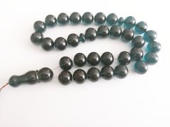 Büyük Boy Küre Kesim Ateş Kehribar Tesbih