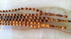 Imamesi İşçilikli Beyzi Kesim Hareli Sıkma Kehribar Tesbih