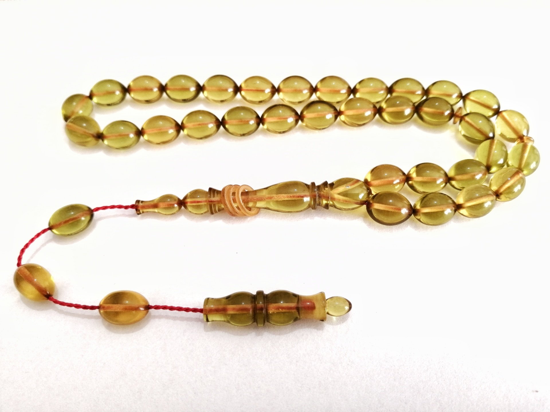 Sistem Püsküllü İmamesi Halkalı Tombul Beyzi Kesim Ateş Kehribar Tesbih