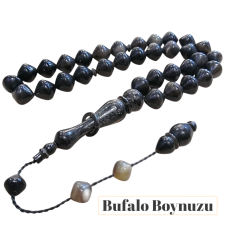 2 li Lot Sistem Püsküllü Istanbul Kesim Bufalo Boynuzu Tesbih