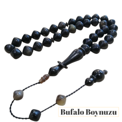 2 li Lot Sistem Püsküllü Istanbul Kesim Bufalo Boynuzu Tesbih