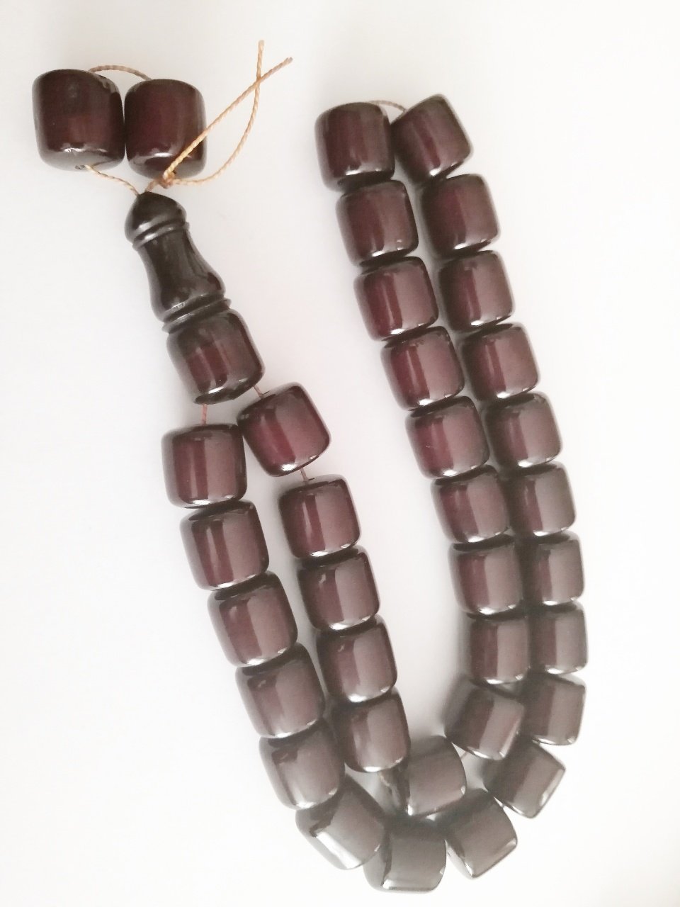 Büyük Boy Kapsül Kesim Sıkma Kehribar Tesbih