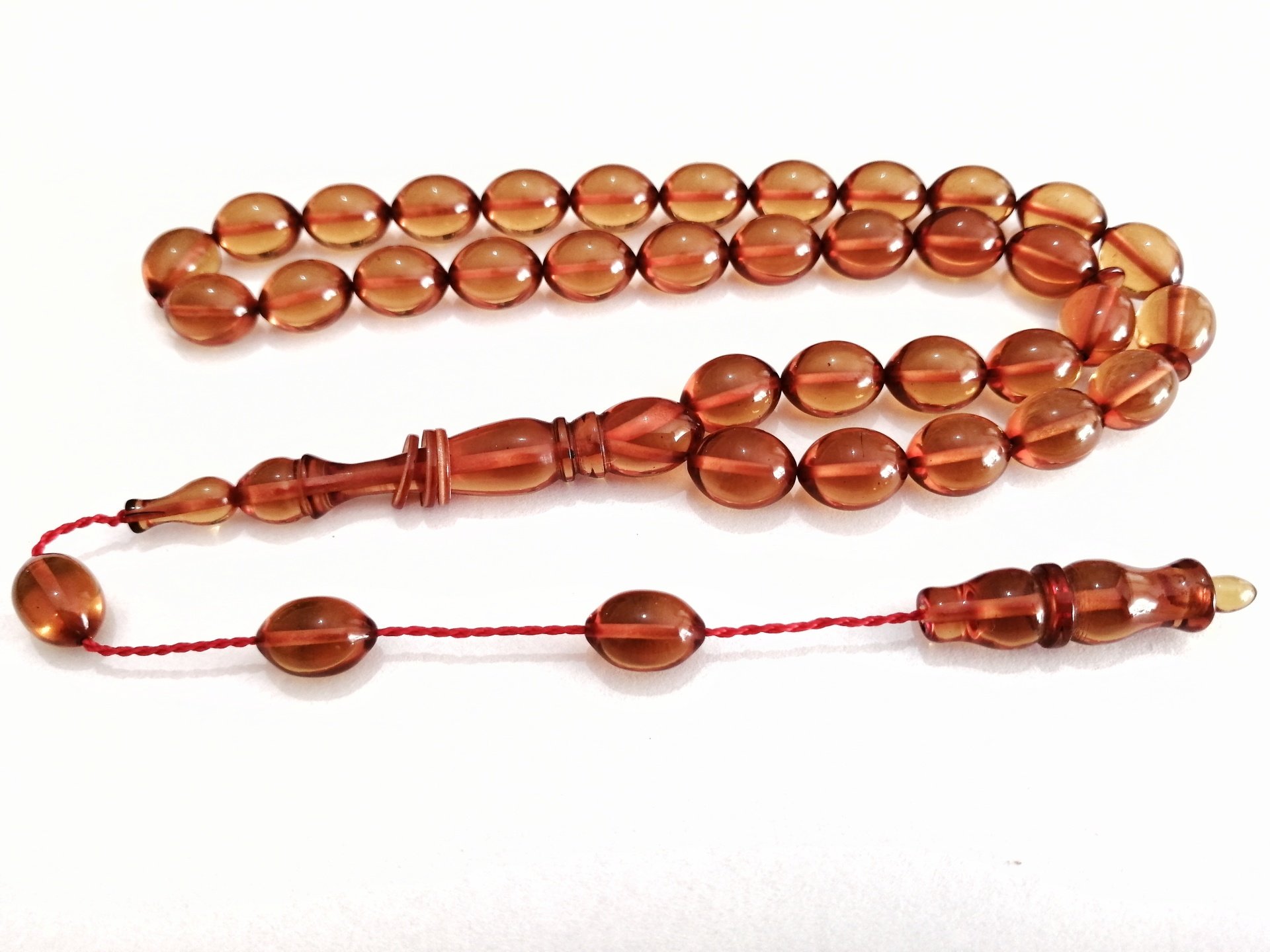 Sistem Püsküllü İmamesi Halkalı Tombul Beyzi Kesim Ateş Kehribar Tesbih