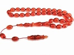 Sistem Püsküllü İmamesi Halkalı Tombul Beyzi Kesim Ateş Kehribar Tesbih