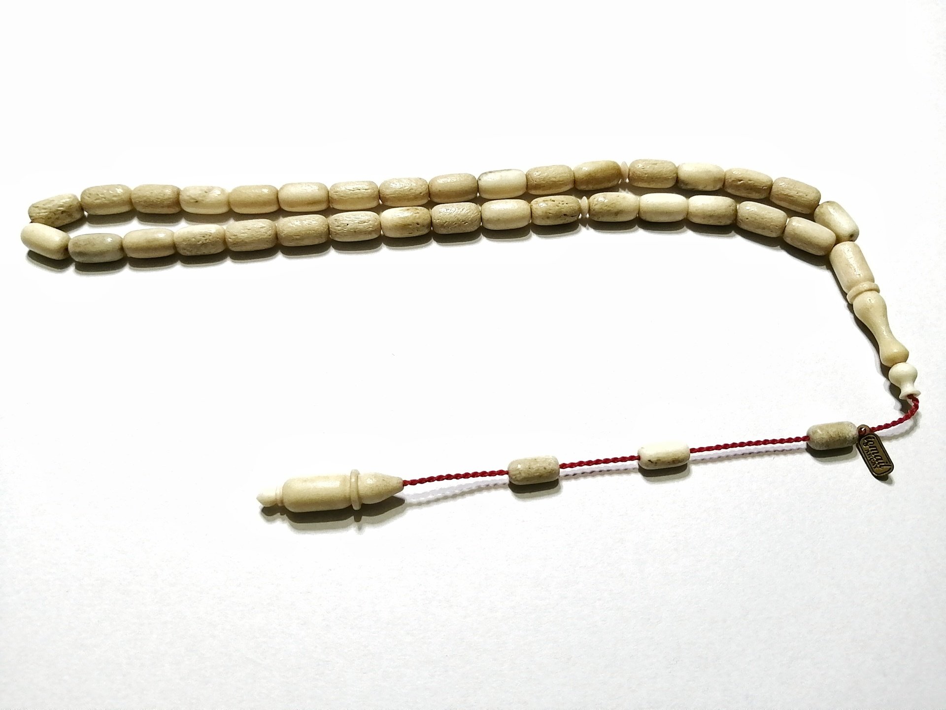 Sistem Püsküllü İsmail Akçay İmzalı Kapsül Kesim Geyik Boynuzu Tesbih