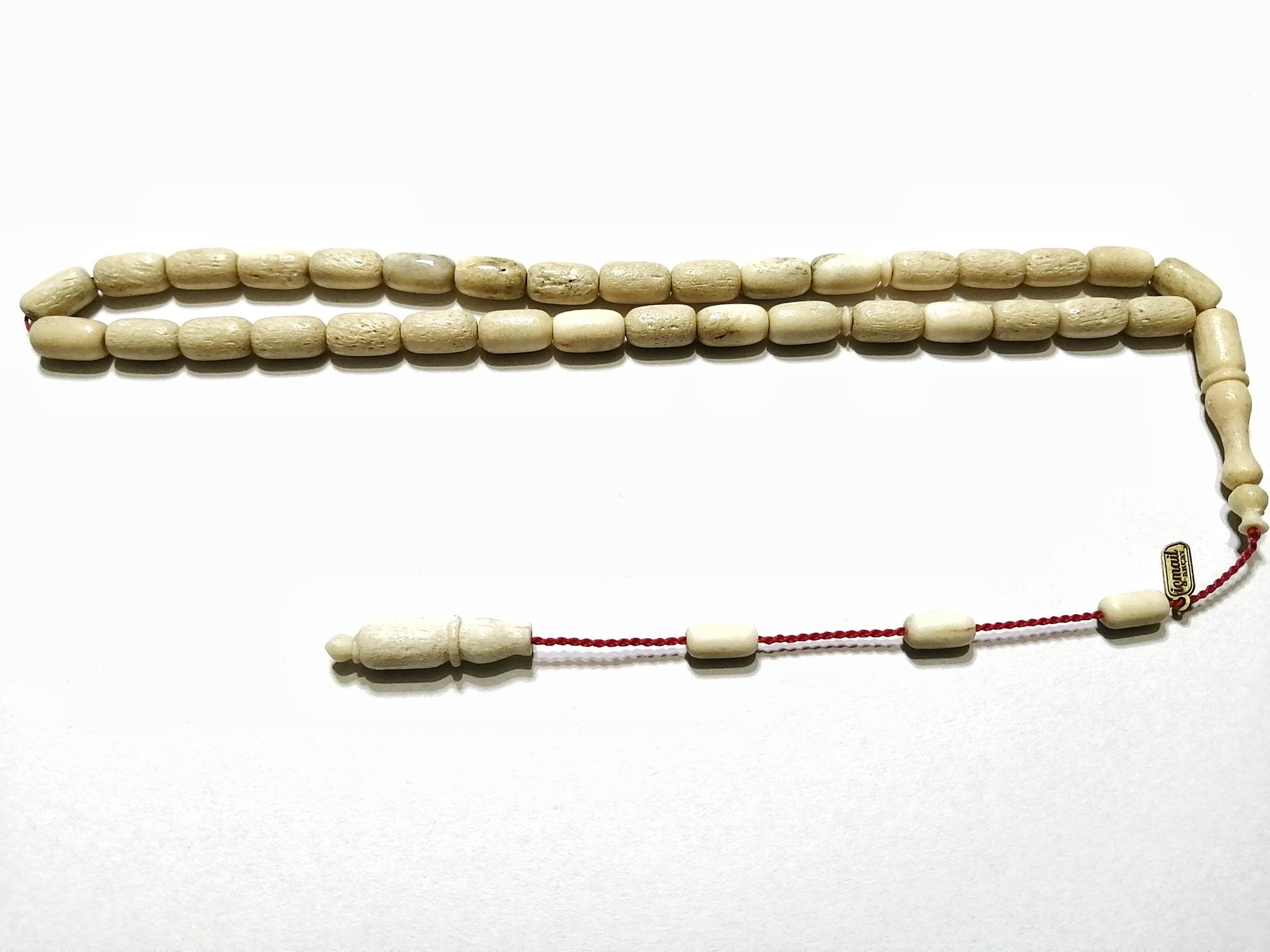 Sistem Püsküllü İsmail Akçay İmzalı Kapsül Kesim Geyik Boynuzu Tesbih