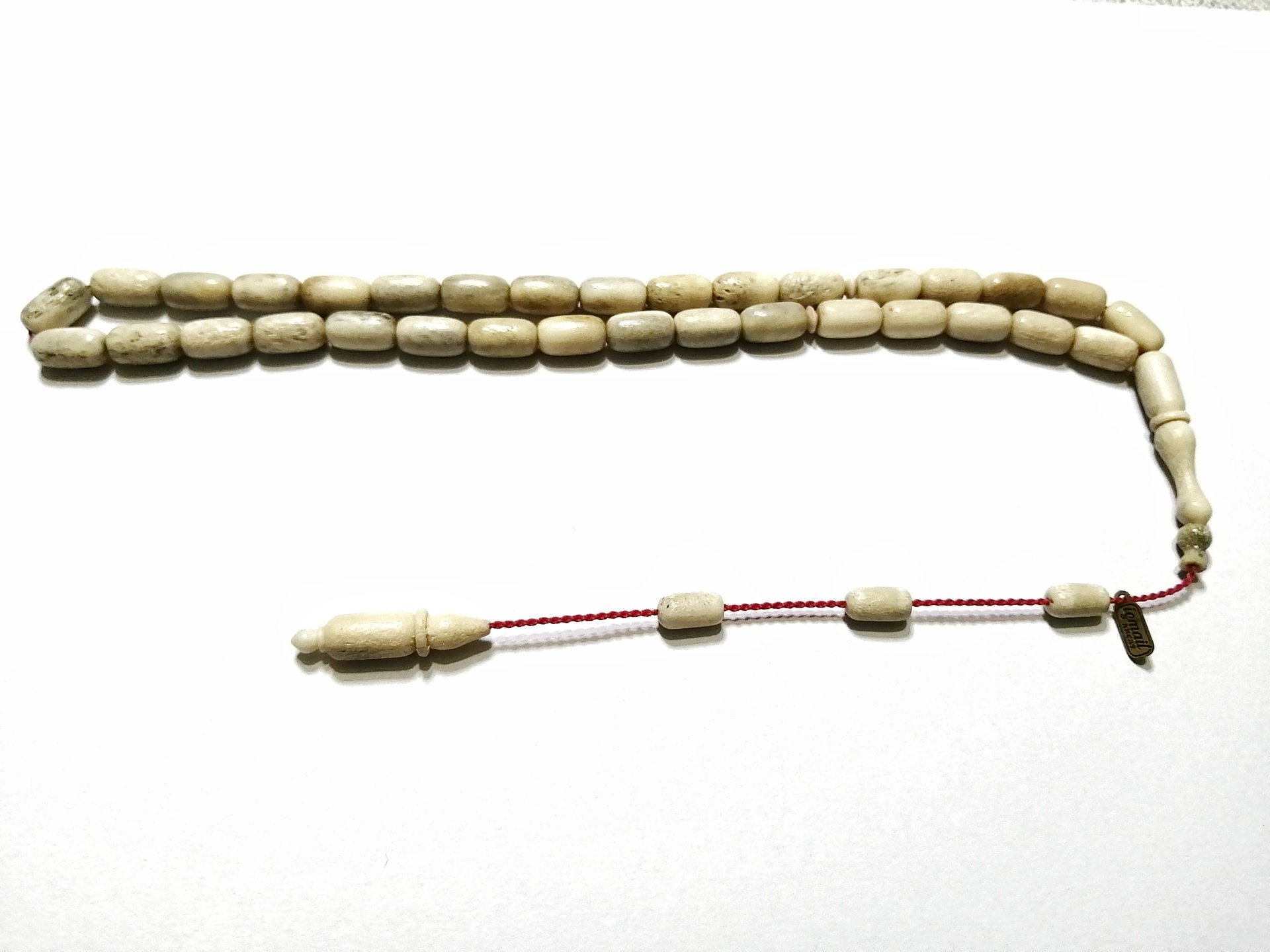 Sistem Püsküllü İsmail Akçay İmzalı Kapsül Kesim Geyik Boynuzu Tesbih