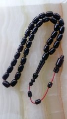 Sistemli Imamesi İşçilikli Kapsül Kesim Özel İşçilikli Kırmızı Yansımalı Kolleksiyonluk Ateş Kehribar Tesbih.