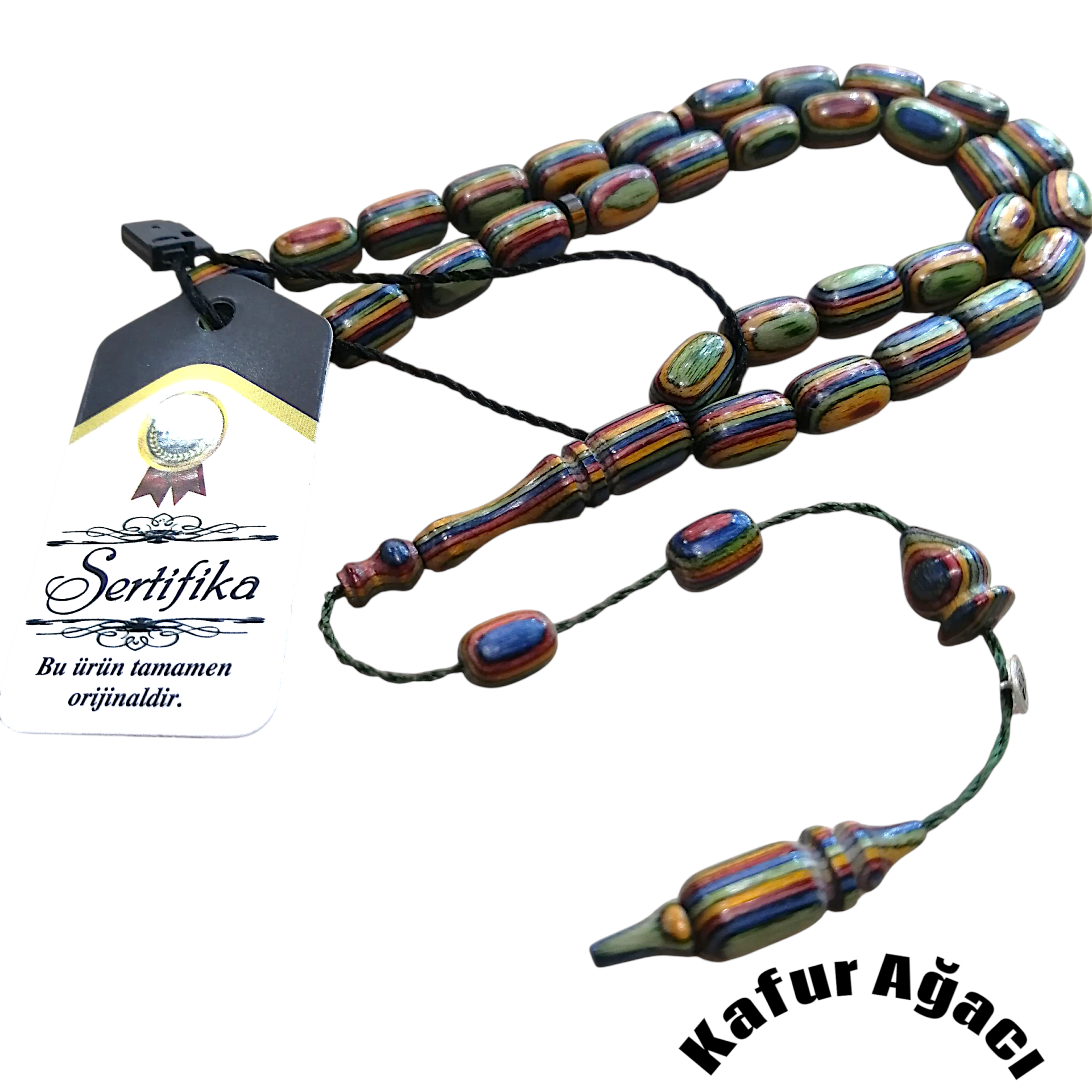 Sistem Püsküllü Kapsül Kesim Kafur Ağacı Tesbih