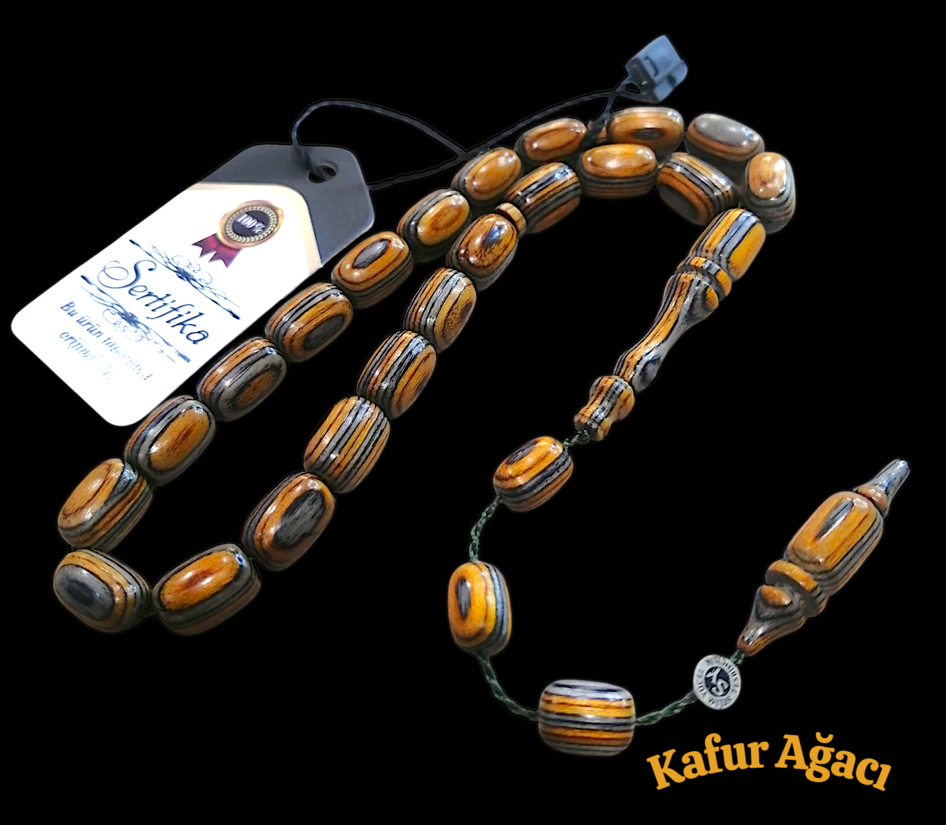 Sistem Püsküllü Kapsül Kesim Efe Boy Kafur Ağacı Tesbih