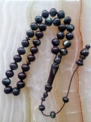 Sistemli Imamesi İşçilikli Kolleksiyonluk Sıgırcık Kesim Ateş Kehribar Tesbih.