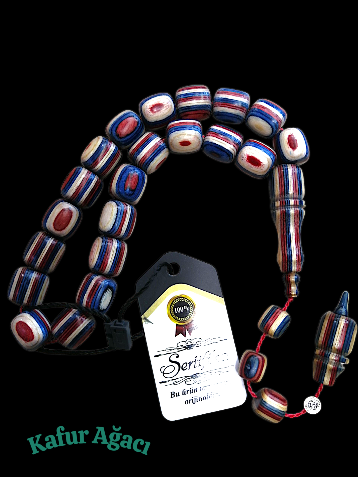 Sistem Püsküllü Fıçı Kesim Efe Boy Kafur Ağacı Tesbih