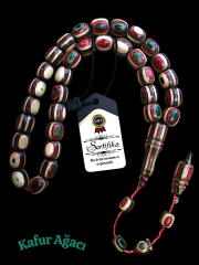 Sistem Püsküllü Fıçı Kesim Kafur Ağacı Tesbih