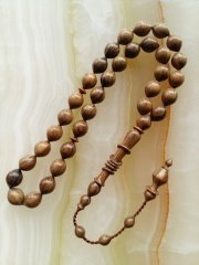 Sistemli Imamesi Halkalı Özel İşçilikli Kolleksiyonluk  Kahverenk Pelesenk  Ağacı Tesbih
