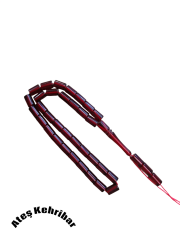 Kesme Model Ateş Kehribar Tesbih