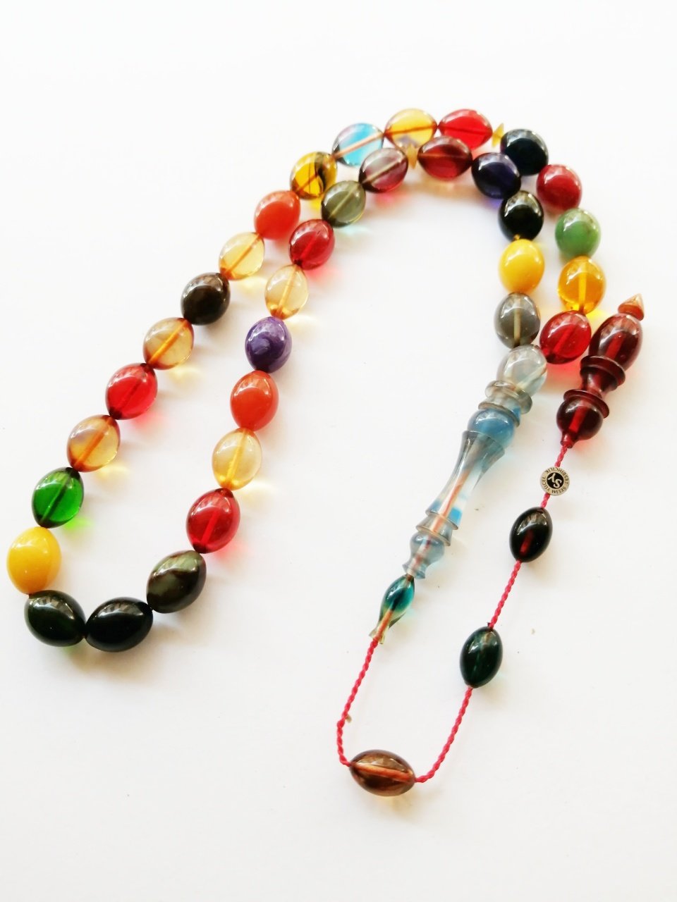 Sistem Püsküllü İmamesi Halkalı Beyzi Kesim Bonibon Sıkma Kehribar Tesbih