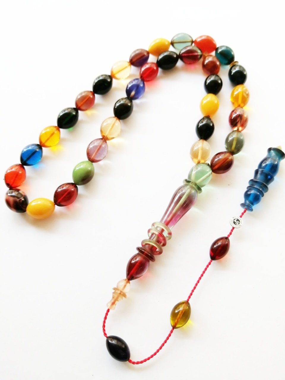 Sistem Püsküllü İmamesi Halkalı Beyzi Kesim Bonibon Sıkma Kehribar Tesbih