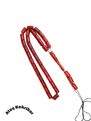 Kesme Model Ateş Kehribar Tesbih