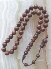 Sistemli Imamesi Halkalı Özel İşçilikli Kolleksiyonluk Küre Kesim Yılan Ağacı Tesbih.