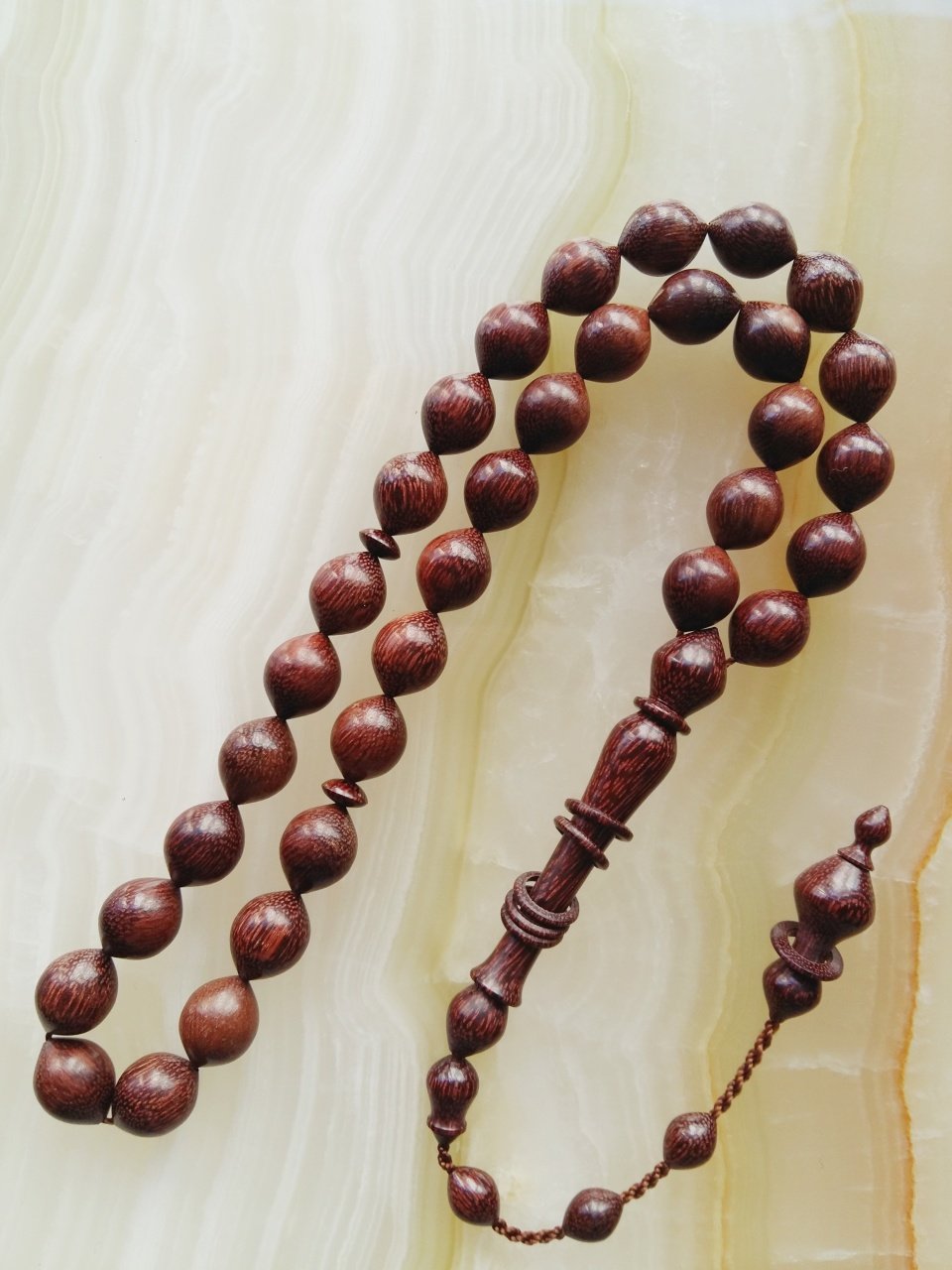 Sistemli Imamesi Halkalı Özel İşçilikli Kolleksiyonluk Sıgırcık Kesim Demir Hindi Ağacı Tesbih.