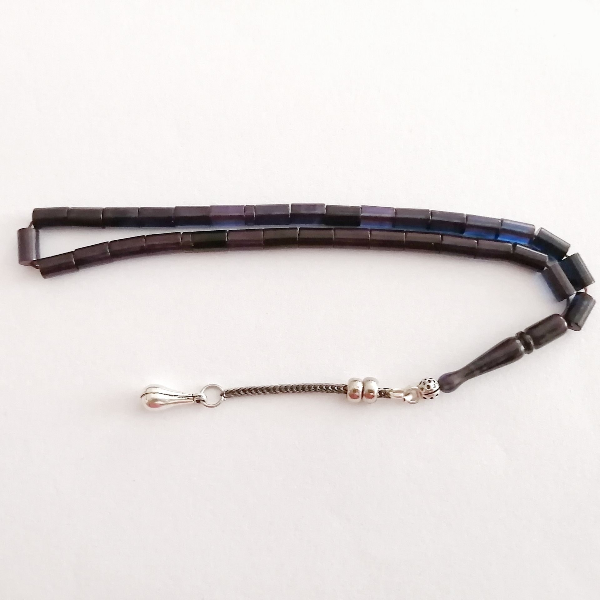 Alpaka Püsküllü Kesme Model Ateş Kehribar Tesbih