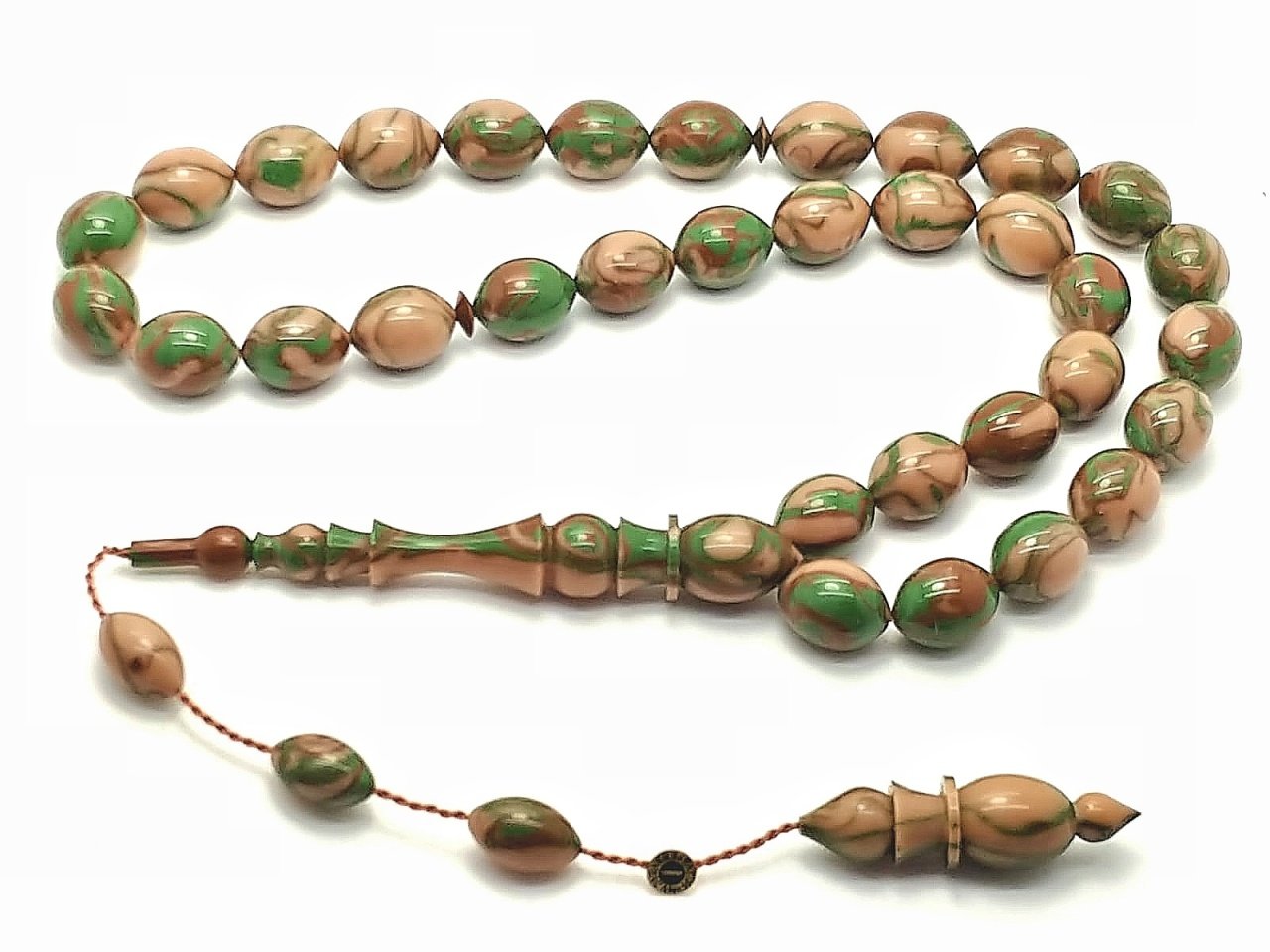 Sistem Püsküllü İmamesi İşçilikli Tombul Beyzi Kesim Arizona Firuze Tesbih