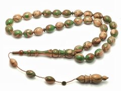 Sistem Püsküllü İmamesi İşçilikli Tombul Beyzi Kesim Arizona Firuze Tesbih