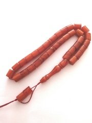 Kesme Model Hareli Sıkma Kehribar Tesbih