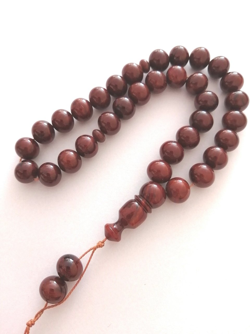 Sıgırcık Kesim Hareli Sıkma Kehribar Tesbih