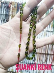 Sistemli Özel İşçilikli Kolleksiyonluk Piyasanın En Kaliteli Hammadesinden Yapılmış Beyzi Kesim Ateş Kehribar Tesbih