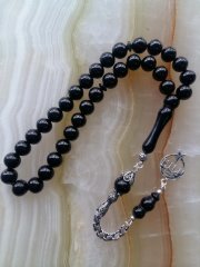 925 Ayar Gümüş Püsküllü Orijinal Erzurum Sade Oltutaşı Tesbih