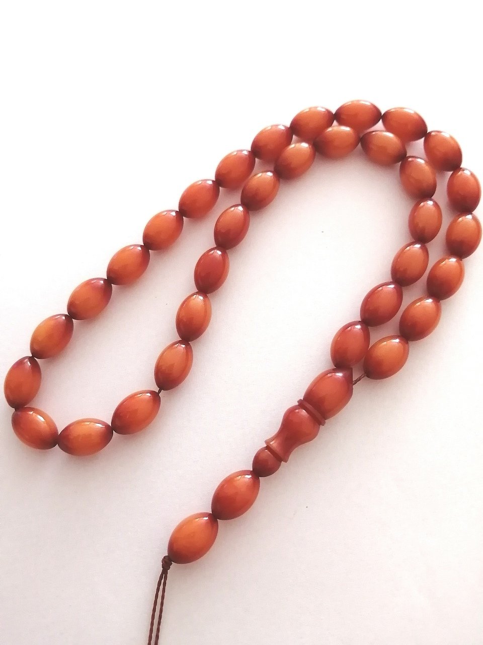 Eskitme Model Beyzi Kesim Sıkma Kehribar Tesbih