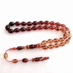 Sistem Püsküllü İmamesi Halkalı Hatasız Beyzi Kesim Sıkma Kehribar Tesbih