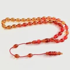 Sistem Püsküllü İmamesi Halkalı Hatasız Beyzi Kesim Sıkma Kehribar Tesbih