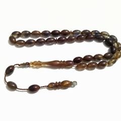 Sistem Püsküllü Sıkma Kehribar Tesbih