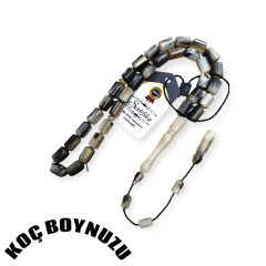 Sistem Püsküllü Uçlu Kapsül Kesim Koç Boynuzu Tesbih