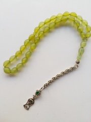 Metal Püsküllü Şahmaksut (soguk taş) Taşı Tesbih