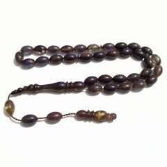 Sistem Püsküllü Beyzi Kesim Sıkma Kehribar Tesbih