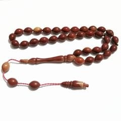 Sistem Püsküllü Tombul Beyzi Kesim Sıkma Kehribar Tesbih