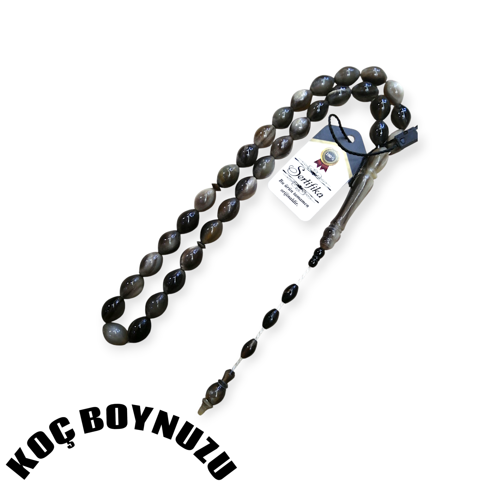 Sistem Püsküllü Beyzi Kesim Koç Boynuzu Tesbih