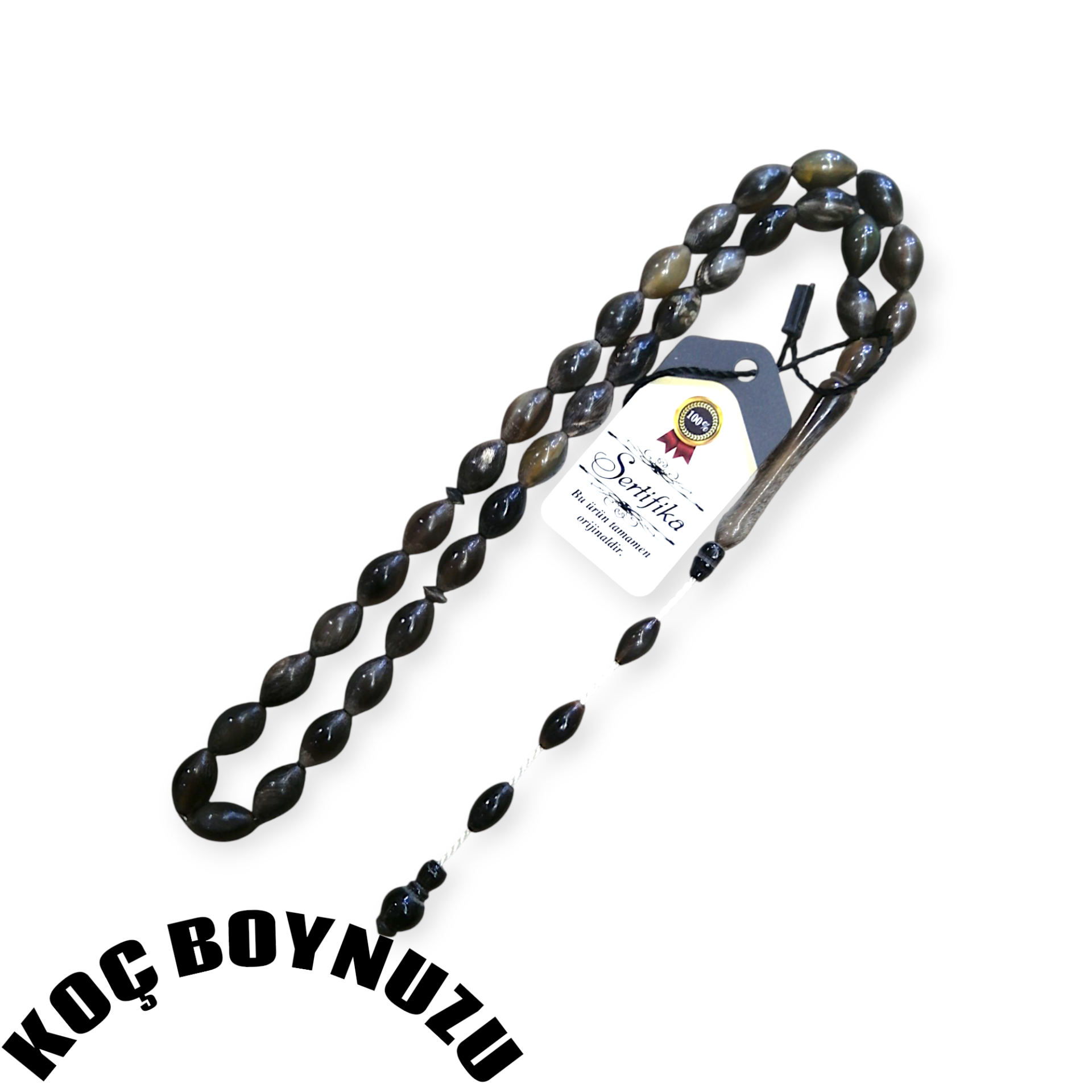 Sistem Püsküllü Beyzi Kesim Koç Boynuzu Tesbih