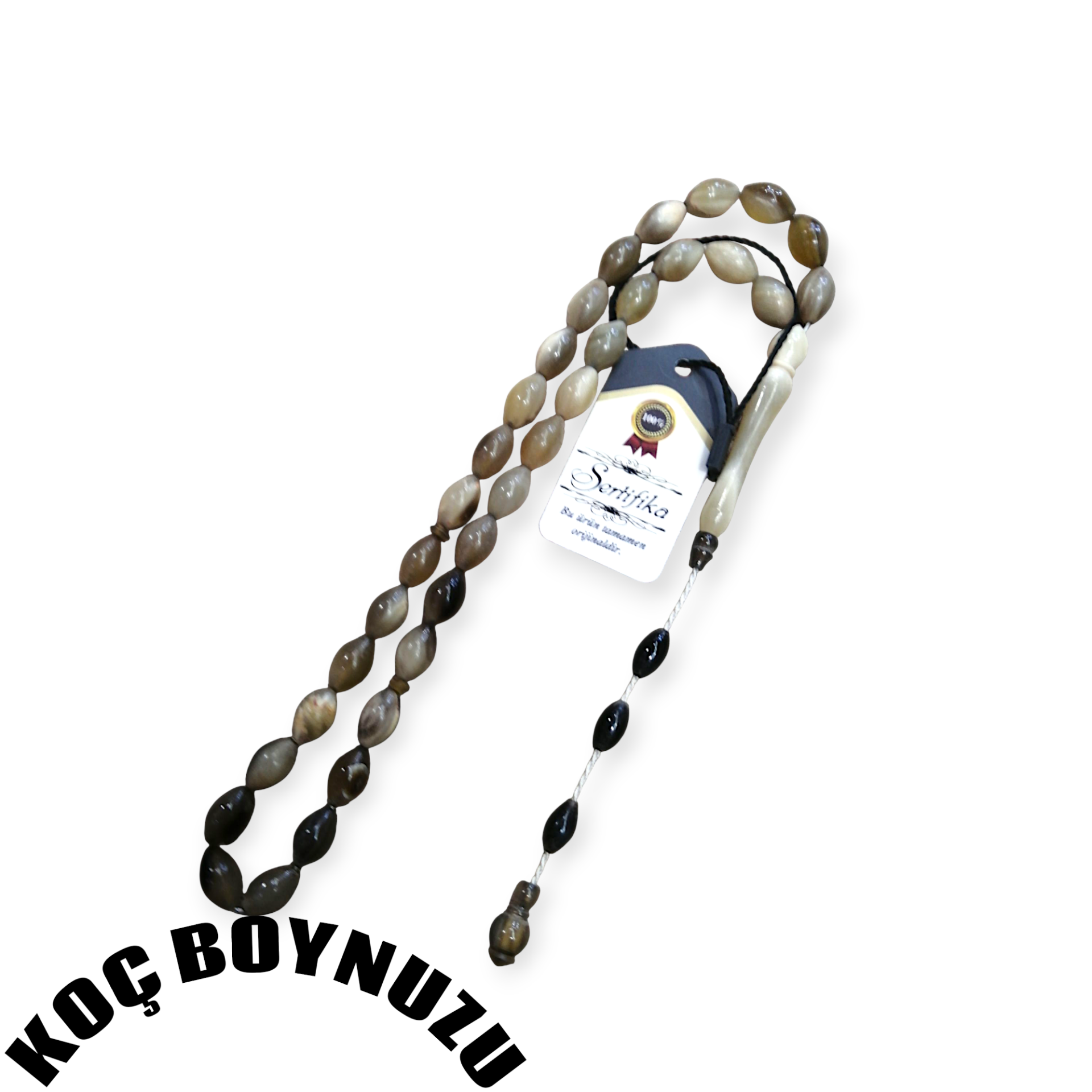 Sistem Püsküllü Beyzi Kesim Koç Boynuzu Tesbih