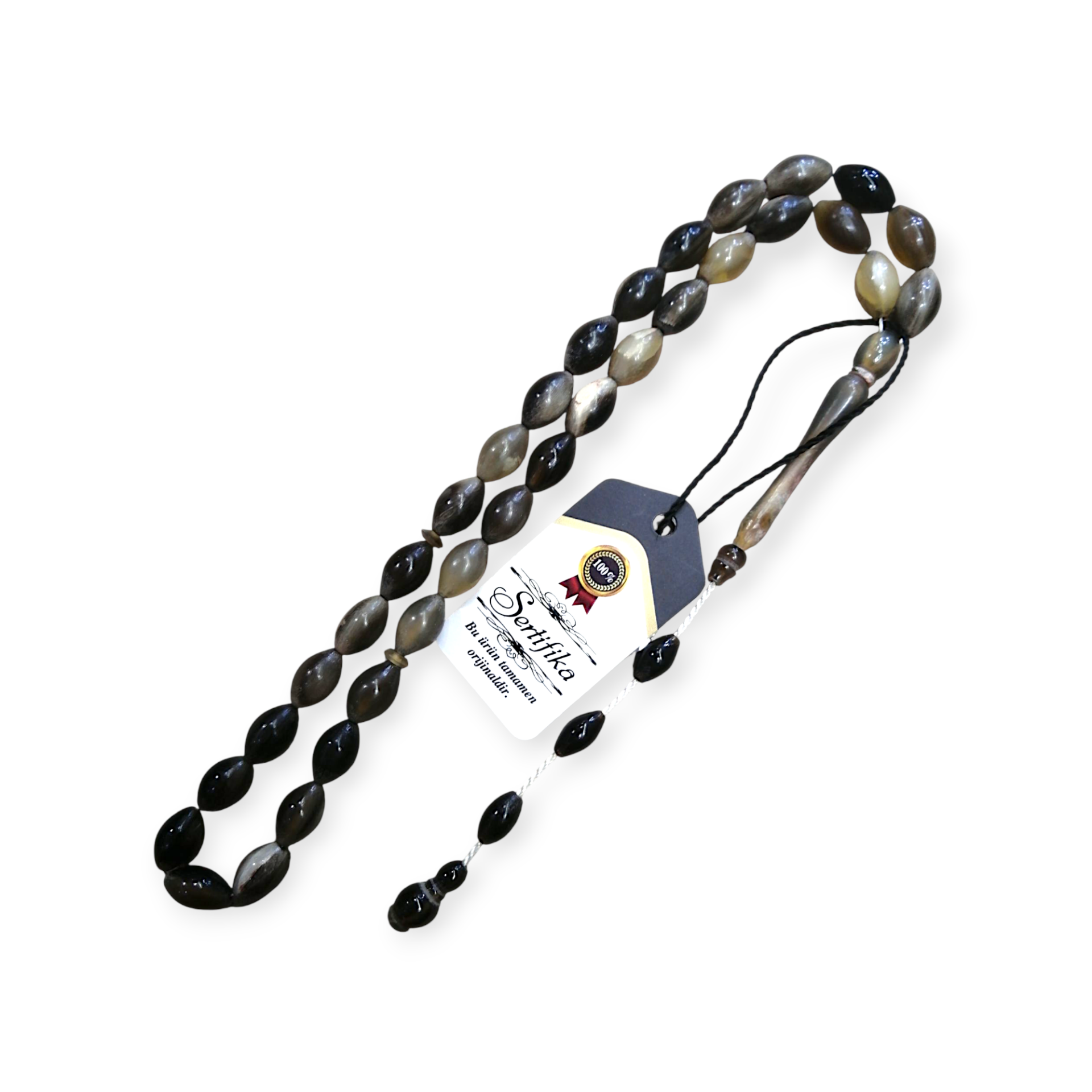 Sistem Püsküllü Beyzi Kesim Koç Boynuzu Tesbih