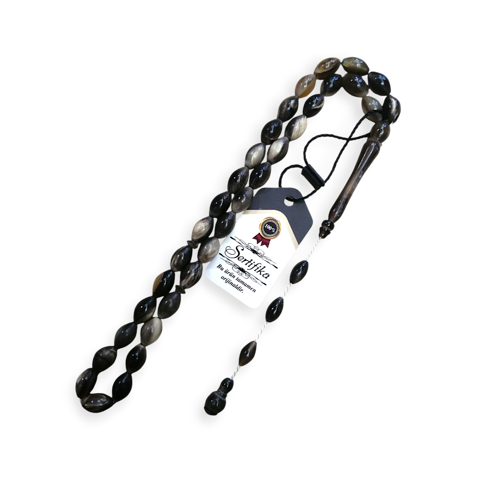 Sistem Püsküllü Beyzi Kesim Koç Boynuzu Tesbih