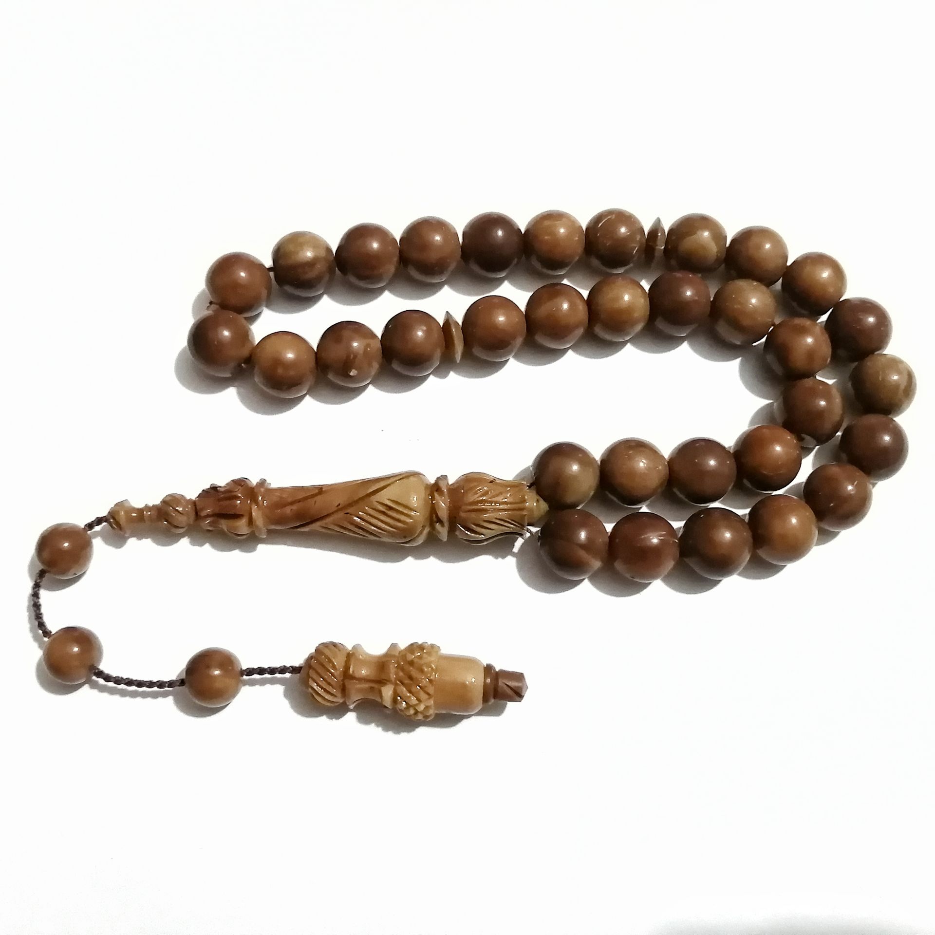 Sistem Püsküllü İmamesi Nakışlı ve Halkalı Kuka Tesbih