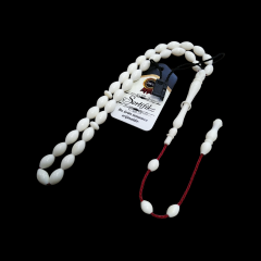 Sistem Püsküllü Beyzi Kesim Deve Kemiği Tesbih